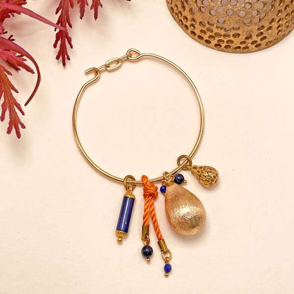 BRACCIALE_PENDENTINI_ARANCIONE_quad-1 Miriel Bracciale con Pendenti a Goccia