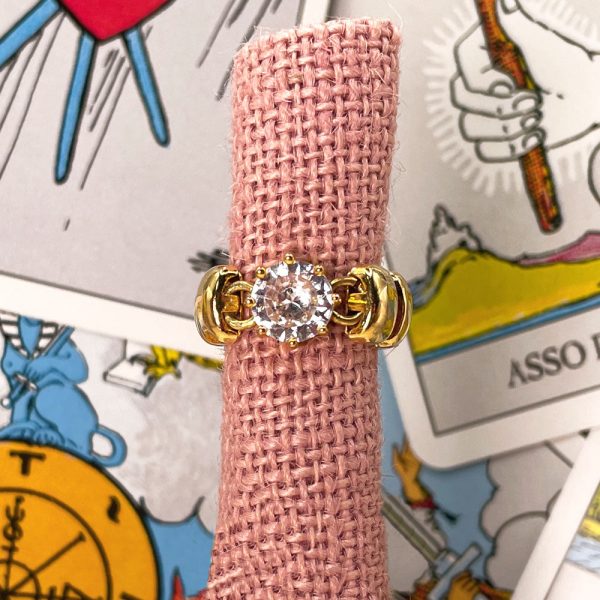 Anello Solitario Oro con Zircone Centrale