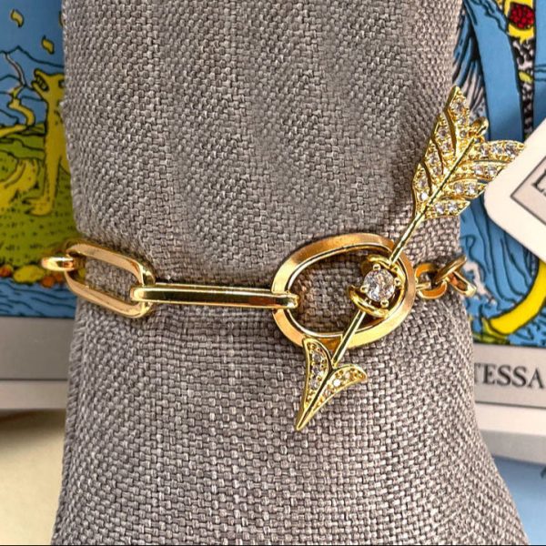 Bracciale con Freccia Oro e Chiusura T-bar