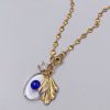 Collana con Pendente Ovale Vintage e Cabochon in Vetro