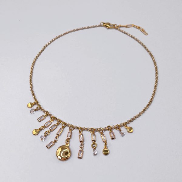 collana_cascata_cristalli_piccola-1 Collana con Mini Medaglione Vintage e Catena in Ottone