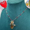 collana_catena_rossa-lato-2 Collana con Pendenti e Catena in Vetro Rossa