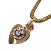 collana_cuore_catenaserpente_dettaglio-1 Teodora Collana con Cuori Pendenti