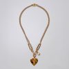 collana_cuore_maglie_ellisse_quadrato-1 Collana con Cuore Pendente e Perla Rosa