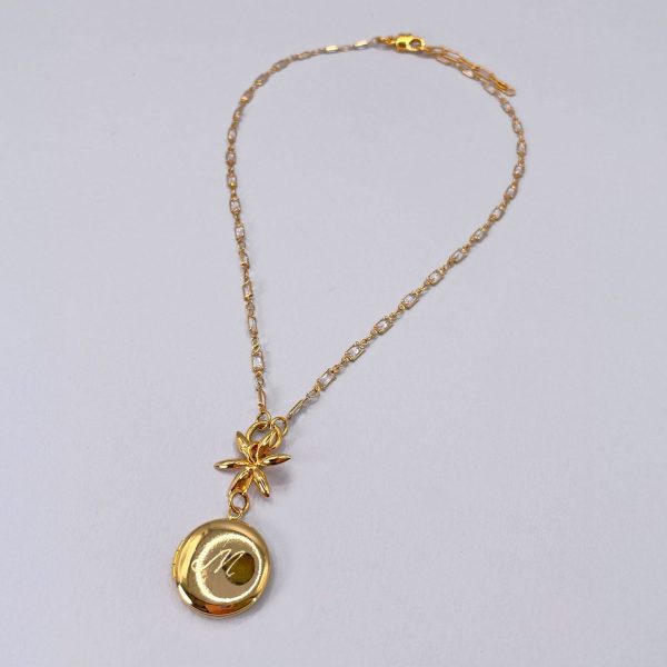 collana_incisione_2_QUADRATO-1 Collana con Medaglione Vintage Tondo e Catena di Zirconi