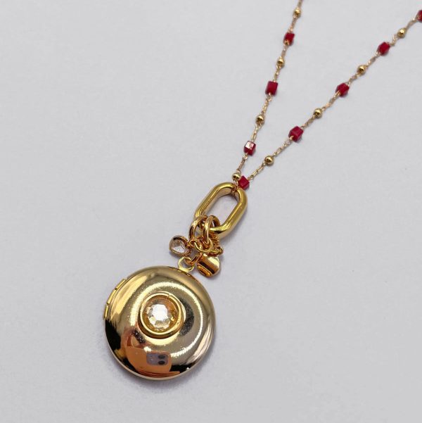 collana_lunga_rosario_rosso_2-1 Collana Lunga con Medaglione Vintage