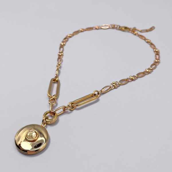 collana_tondo_maglie_ellisse-1 Collana con Medaglione Tondo Vintage