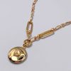 collana_tondo_maglie_ellisse_dettaglio-1 Collana con Medaglione Tondo Vintage