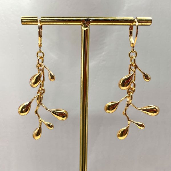Long Pendants Earrings with Twigs