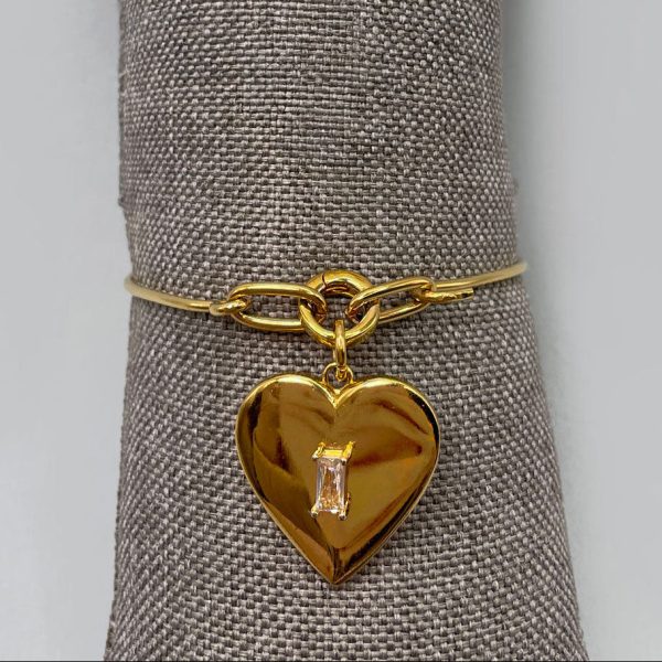 solo_bracciale_cuore_ottone-1 Bracciale Rigido Sottile con Pendente